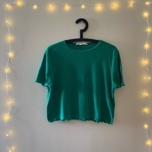 Green Crop Top